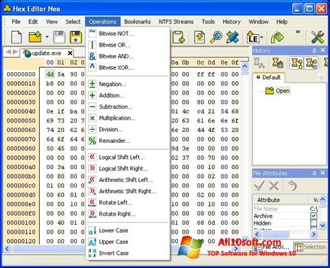 Ekrano kopija Hex Editor Neo Windows 10