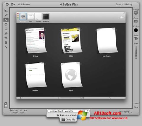 Ekrano kopija Skitch Windows 10