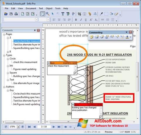 Ekrano kopija Infix PDF Editor Windows 10