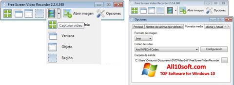 Ekrano kopija Free Screen Video Recorder Windows 10