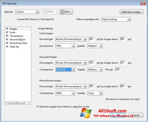 Ekrano kopija Adobe Acrobat Pro DC Windows 10