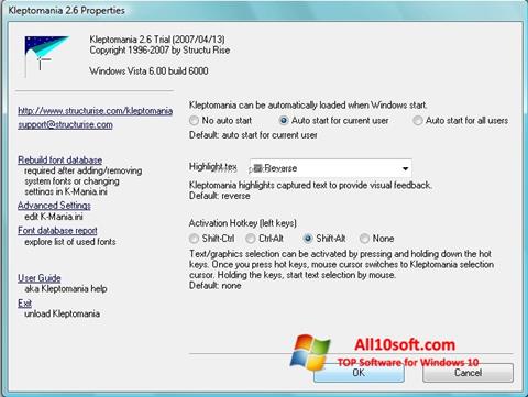 Ekrano kopija Kleptomania Windows 10