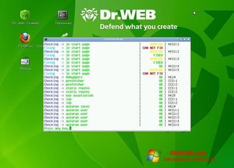 Ekrano kopija Dr.Web LiveCD Windows 10
