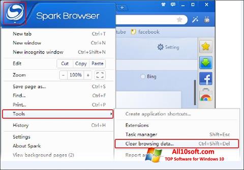 Ekrano kopija Spark Windows 10