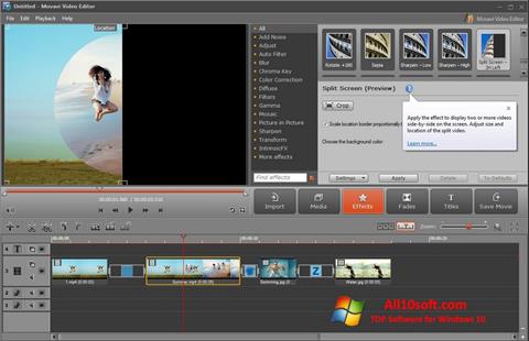 Ekrano kopija Movavi Video Editor Windows 10