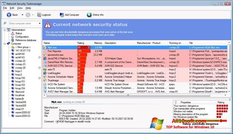 Ekrano kopija Security Task Manager Windows 10