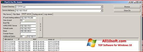 Ekrano kopija Tftpd32 Windows 10