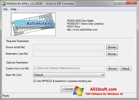 Ekrano kopija AutoHotkey Windows 10