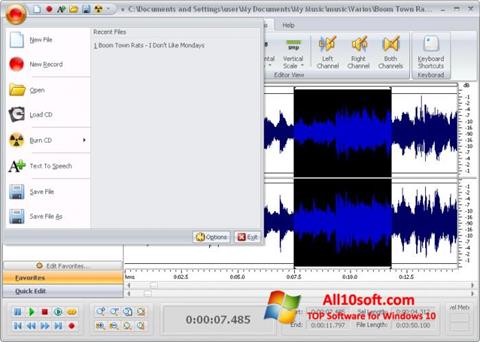 Ekrano kopija Free Audio Editor Windows 10