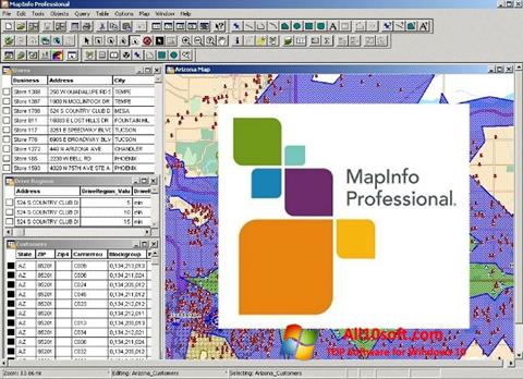 Ekrano kopija MapInfo Professional Windows 10