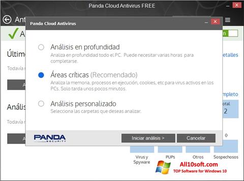Ekrano kopija Panda Cloud Windows 10
