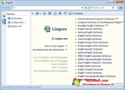 Ekrano kopija Lingoes Windows 10