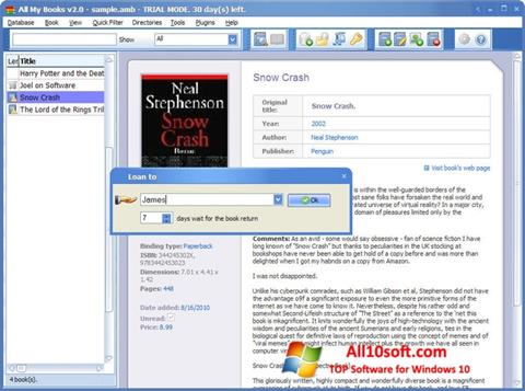 Ekrano kopija All My Books Windows 10