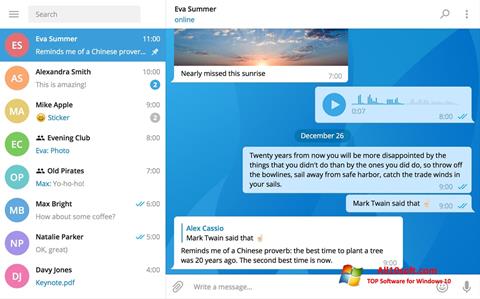 Ekrano kopija Telegram Desktop Windows 10