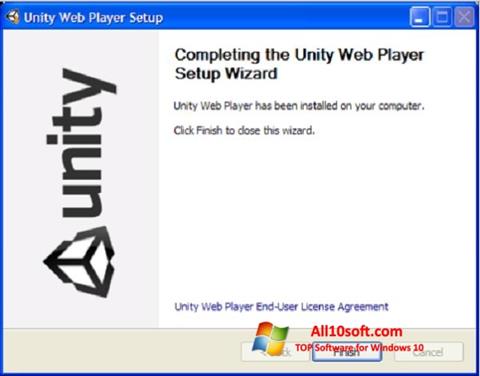 Ekrano kopija Unity Web Player Windows 10