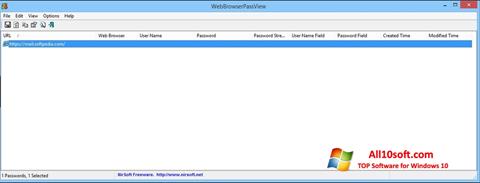 Ekrano kopija WebBrowserPassView Windows 10