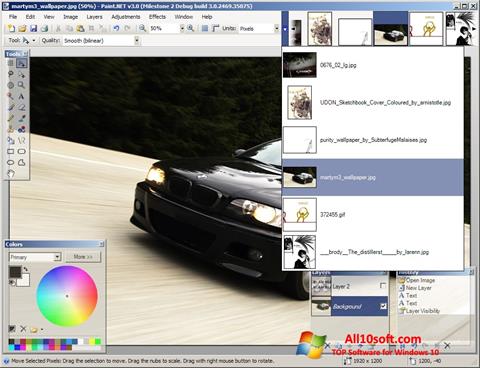 Ekrano kopija Paint.NET Windows 10