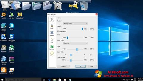 Ekrano kopija RocketDock Windows 10