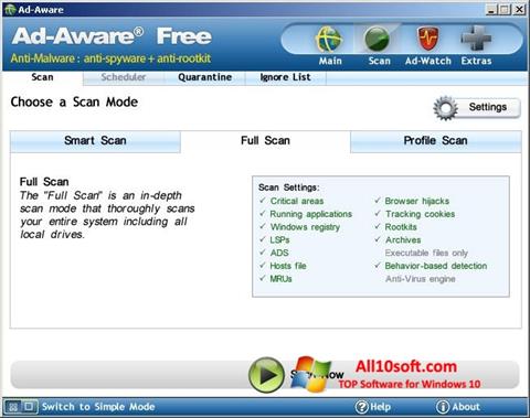 Ekrano kopija Ad-Aware Free Windows 10
