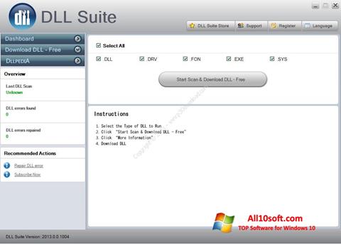 Ekrano kopija DLL Suite Windows 10