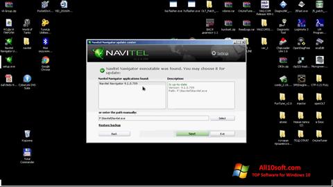 Ekrano kopija Navitel Navigator Update Center Windows 10