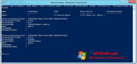 Ekrano kopija Windows PowerShell Windows 10